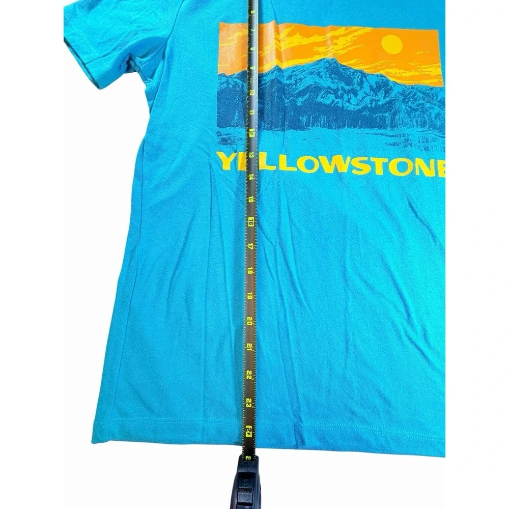 Old Navy Boys T-shirt Blue Youth Size Xl Yellowstone Mountains Blue